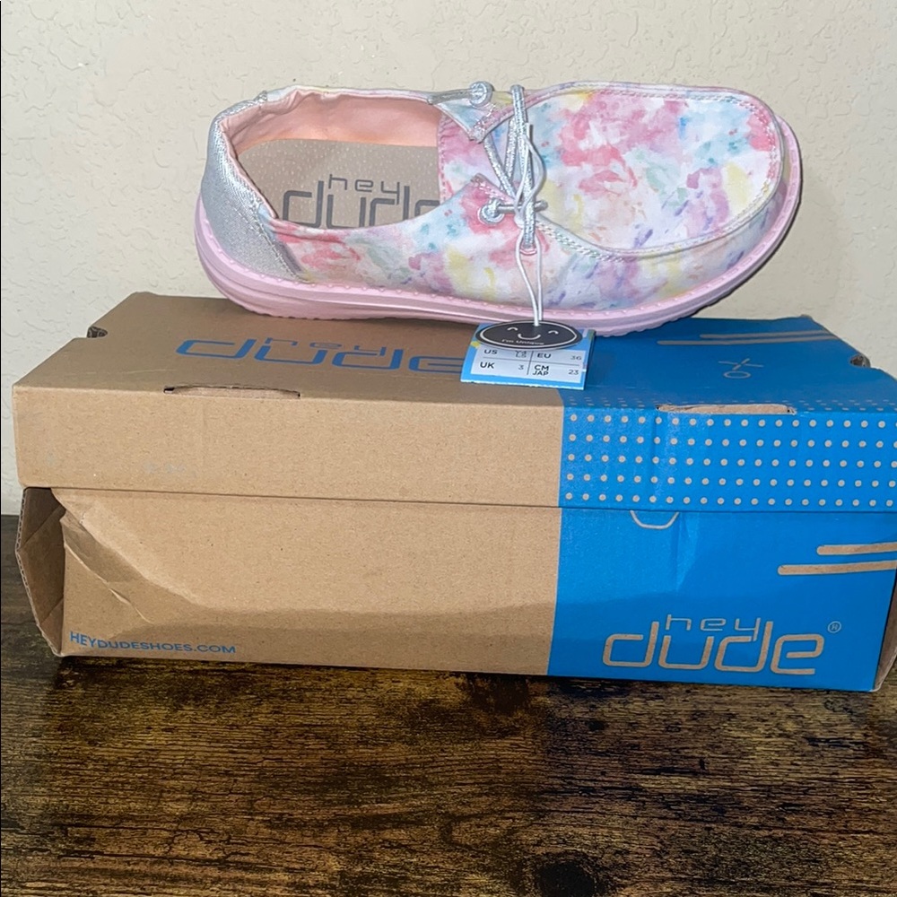 Hey Dude Kids Wendy pink taffy dye Tie-Dye Shoes